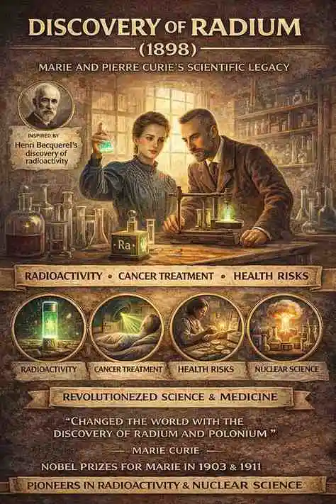 Discovery of radium by Curie couple